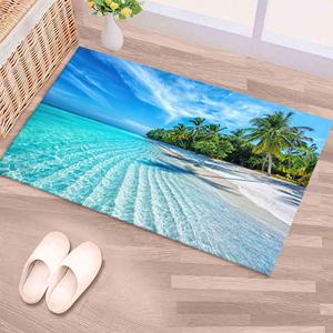 Alfombra con Estampado de Océano Tropical - Diseño Moderno y Costero, con Pelo Suave - Product Image 5