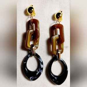 Léger 100% naturel corne de boeuf de buffle boucles d'oreilles pendantes modèles uniques avec laiton perle diamant bijoux artisanaux faits à la main - Product Image 3