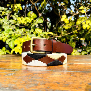 2025 último diseñador cinturón Polo de lujo de alta calidad 100% latón macizo estilo informal cinturones de cuero genuino hilo reciclado de nailon - Product Image 2