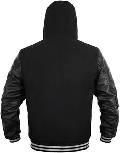 Veste d'université en toile d'hiver XL pour homme Style High Street manches à capuche en cuir véritable mélange de laine College Letterman Look XS 5XL - Product Image 2