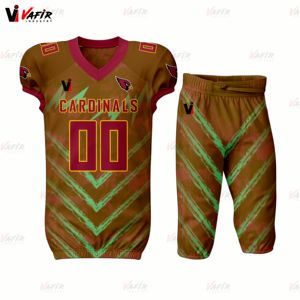 Camiseta de fútbol americano personalizada al por mayor, conjunto de ropa de fútbol de alta calidad, uniformes de fútbol de equipo de impresión por sublimación - Product Image 4