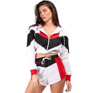 Wholesale OEM Design Manufacturer Custom Women <b>Windbreaker</b> Set Custom Panels Made Wind Breaker for Women - Product Image 1