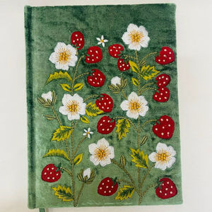 Hot Sale Luxury Handmade Velvet School <b>Diary</b> Journal Embroidered Customized Colors/Sizes Unique Design India Promotions Gift - Product Image 1