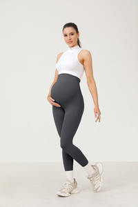 Nueva llegada Yoga Leggings cintura elástica suave Nylon/Spandex Yoga pantalones Leggings para mujeres embarazadas - Product Image 5
