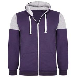 Sweat à capuche confortable anti-rétrécissement unisexe avec fermeture à glissière imprimé de logo brodé à ressort Design doublé tricoté élégant - Product Image 2