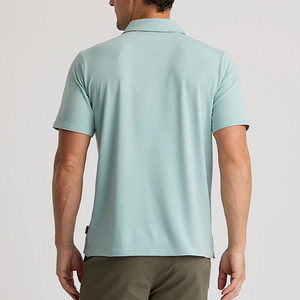 Polo en bambou pour homme Polo décontracté à manches courtes et col renforcé avec protection solaire - Product Image 2