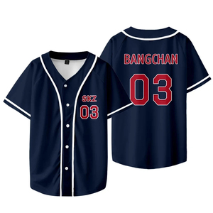 Maillot de baseball à manches courtes, uniforme de baseball pour enfants et adultes, haut surdimensionné - Product Image 2