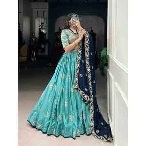 Hilos de elegancia lentejuelas de celebración Lentejuelas e hilo Bordado Trabajo Cordón con Cremallera - Product Image 1