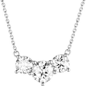 Corazón flechas corte Moissanite colgante gargantilla collar 14K oro calidad plata colgante collar para mujer - Product Image 4