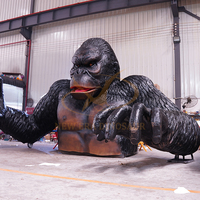 Gorille Animatronique Électrique d'Intérieur Réaliste en Métal pour Parc d'Aventures, Jardin, Centre Commercial, Aéroport, Garderie