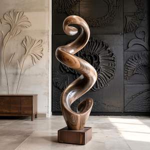 Escultura Moderna de Madera para Mesa, Elemento Decorativo Creativo para el Hogar, Decoración Personalizada para Sala de Estar, Artesanía en Madera - Product Image 1