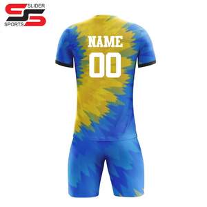 Maillot de football personnalisé kit de football maillot de football à séchage rapide ensemble d'uniformes de football maillot de football noir sublimé - Product Image 4