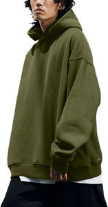 Vente chaude, sweat-shirts épais et lourds en molleton, épaules tombantes, hommes, personnalisés, en molleton français 100% coton, sweat-shirt unisexe surdimensionné et lourd - Product Image 2