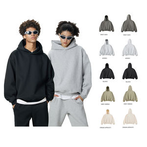 Nouveau style Boxy Hoodies personnalisé ajouter votre propre conception rendre votre conception personnalisée pour les hommes unisexe sweats à capuche en coton - Product Image 2