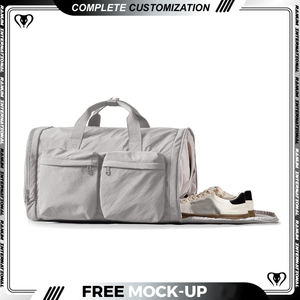 Waterproof Polyester Sport Yoga <b>Large</b> Capacity Folding <b>Duffle</b> with Sneaker s Gym Sport Travel <b>Bag</b> - Product Image 4