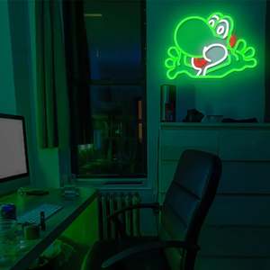 Enseigne néon personnalisée Yoshi Mario, lampe LED USB en silicone, 220V, lumières néon rouges pour chambre et publicité extérieure - Product Image 3