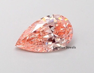Diamante Suelto Cultivado en Laboratorio, Corte Pera, 3 Quilates, Rosa Intenso, Certificado IGI, Claridad VVS - Product Image 1