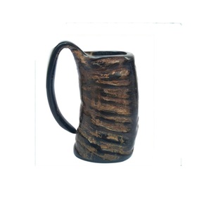 Taza para beber agua vikinga de cuerno Natural al mejor precio, cuerno de búfalo para cocina y mesa, taza de vaca, pulido brillante para uso en utensilios de cocina - Product Image 1