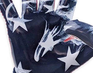 Gants récepteurs de football américain antidérapants confortables en latex avec logo personnalisé pour jeunes et adultes avec fermeture à enfiler Vêtements de football - Product Image 2