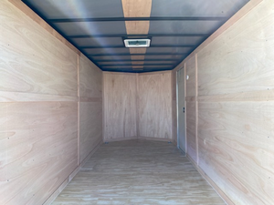 New Design Superior Enclosed Cargo <b>Trailer</b> 7x16 and 7×14 Aluminum Diamond Plate Trim Dual Axle White - Product Image 2