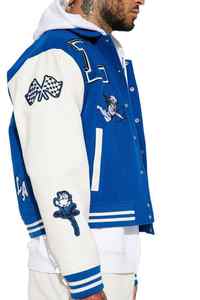 Vestes d'université pour hommes de grande taille vestes d'université en gros veste d'université Letterman avec logo personnalisé pour hommes 2025 - Product Image 4