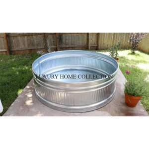 Elegante bañera de planta de jardín galvanizada profunda para crear hermosos arreglos florales en jardines y patios - Product Image 4