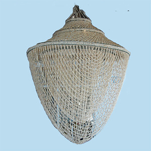 Carillons de coquillages, artisanat indonésien, bijoux en coquillages, carillons de vent en coquillages, lampe d'art motif coquillage, grande taille ronde 100x200 cm - Product Image 1