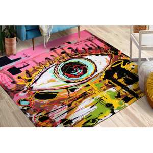 Alfombra con Estampado de Grafiti, Decoración Moderna para el Hogar, Gruesa, Colorida, Diseño Atractivo, Alfombra Delgada No Tejida - Product Image 1