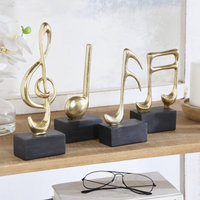 Ensemble de Breloques en Aluminium Faites à la Main Style Nordique Moderne, Décoration d'Intérieur, Accessoires de Prise de Vue de Bureau, Motif Note de Musique, Cadeau pour Mariage, Anniversaire, Diwali 2025