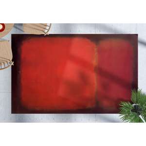 Tapis imprimé abstrait : moderne, artistique, minimaliste, personnalisé, décoratif, tapis en chenille - Product Image 1