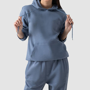 Personnalisé plaine femmes survêtements survêtement deux pièces ensemble surdimensionné décontracté à manches longues pantalons de survêtement survêtements pour femme 2026 - Product Image 4