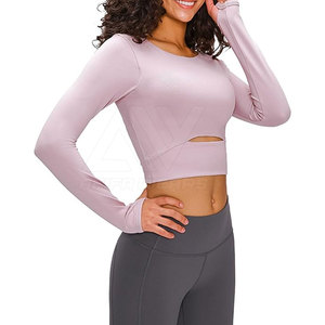 Tops courts col rond en coton respirant personnalisés pour femmes T-shirts d'été sportifs avec logo - Product Image 4