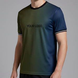 Camiseta de Fútbol de Manga Corta de Alta Calidad, Personalizada, con Cuello en V, Ligera, Transpirable, de Secado Rápido, Ajuste Holgado, Diseño Degradado - Product Image 4