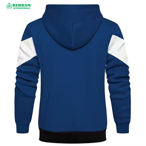 Vente en gros OEM – Blouson coupe-vent unisexe personnalisé avec fermeture éclair, 100 % coton molletonné/éponge française, séchage rapide, respirant, pour l'hiver et le streetwear - Product Image 2