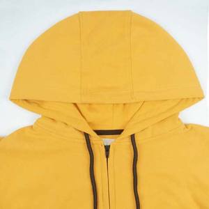 Casual Solid Knitted Hoodies for Woman Yellow Color Custom Logo Regular Fit Long Sleeve Winer Cotton Fleece <b>Zipper</b> up Hoodies - Product Image 3