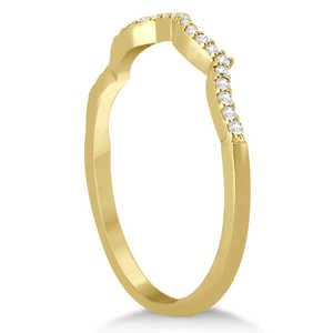 18K Yellow Gold Twisted Infinity Round Diamond Bridal Ring <b>Set</b> 0.88ct <b>Fine</b> <b>Jewelry</b> <b>Sets</b> - Product Image 3