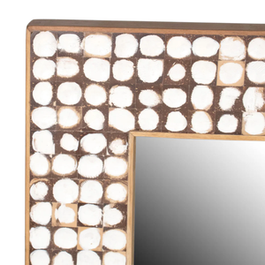 Handcrafted Natural Coconut Shell Rectangle <b>Wall</b> <b>Mirror</b> Midcentury Design <b>Wall</b> <b>Mirror</b> <b>Decoration</b> Living Room from Vietnam - Product Image 3