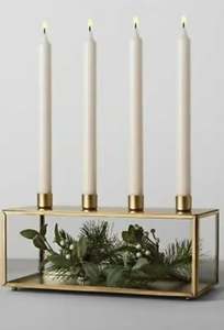 Portavelas Votivo Rectangular Hecho a Mano de Vidrio y Metal para Decoración de Mesa de Boda y Regalo de Decoración del Hogar - Product Image 2