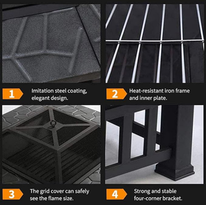 Best Seller Bronze Portable Firepit Burner Durable Powder Coated Outdoor <b>Wood</b>-<b>Burning</b> Fire Pit 40000-44999 BTU Including Spark - Product Image 2