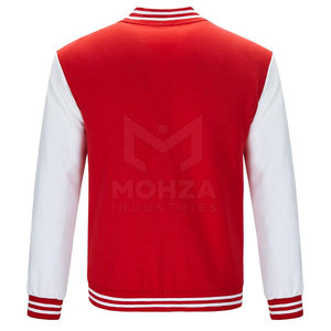 แจ็คเก็ตฤดูหนาวผู้ชายสไตล์ล่าสุด แบบ Letterman  คอตั้ง ผ้าฝ้าย 100% ระบายอากาศ แห้งเร็ว ดีไซน์ปรับแต่งได้  ขั้นต่ำในการสั่งซื้อน้อย  บริการ OEM - Product Image 3