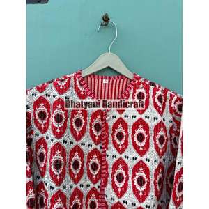 เสื้อแจ็คเก็ตผ้าฝ้ายสไตล์โบฮีเมียนวินเทจแบบอินเดีย ทำมือ ลายควิลท์ ใส่ได้สองด้าน สำหรับฤดูใบไม้ร่วงและฤดูหนาว แฟชั่นชั้นสูง ระบายอากาศได้ดี เหมาะสำหรับทั้งชายและหญิง - Product Image 2