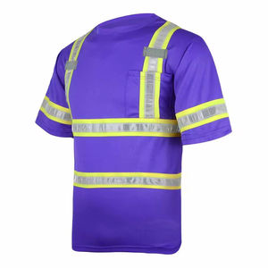 Camisetas de Alta Visibilidad para Trabajadores de la Construcción al por Mayor con Franjas Reflectantes, Logotipo Personalizado y Características de Seguridad para Pedidos al por Mayor - Product Image 1