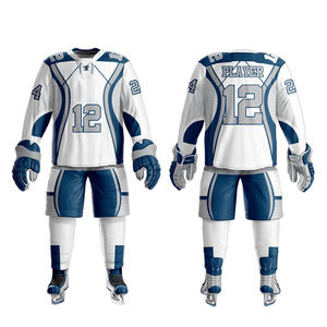 Uniforme de hockey sobre hielo personalizado, cómodo, transpirable, antibacteriano, ecológico, de poliéster/algodón, nombre del equipo OEM - Product Image 5