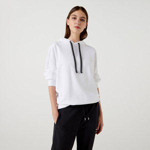 Sweat-shirt à capuche zippé en molleton de coton épais, imprimé haute qualité, écologique, surdimensionné, avec logo personnalisé, fourniture ODM, hiver - Product Image 6