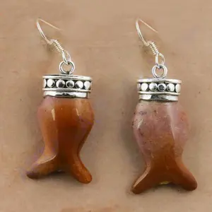 Pendientes Colgantes de Plata con Forma de Pez para Mujer, con Diamantes de Circonio, Gema, Platino, Forma Geométrica de Gancho, Modernos, Religiosos, para Regalo de Boda - Product Image 2
