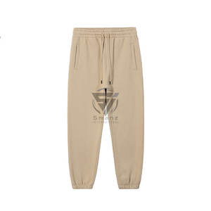 กางเกงขายาวผ้าฝ้าย 100% กางเกงวอร์มทรงจ็อกเกอร์ กางเกงวอร์มปักโลโก้ กางเกงวอร์มทรงใหม่ ทรงหลวม ทรงตรง สำหรับผู้ชาย ผ้าฟลีซ ผ้าทอ ผ้าขนสัตว์ ทรงปกติ - Product Image 5