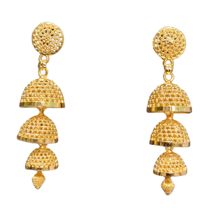 ชุดต่างหูเกรดพรีเมี่ยมสุดพิเศษพร้อม22CT ต่างหูชุบทอง Jhumka เครื่องประดับสำหรับผู้หญิงโดยผู้ส่งออกอินเดีย - Product Image 1