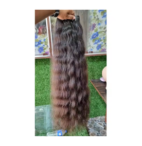 Extensions de cheveux Remy indiens ondulés en vrac noirs naturels 100 pour cent de cheveux humains simples dessinés Texture douce et luxueuse - Product Image 6