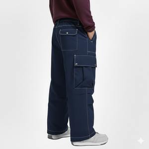 Pantalones Cargo Unisex Estilo Urbano Holgados para Hombre, Multibolsillos, Estilo Hip Hop, Ajuste Holgado, Transpirables, Impermeables y Resistentes al Viento para Esquiar - Product Image 4