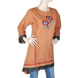 Kurti brodé pour femmes - Couleur rouille - Product Image 2